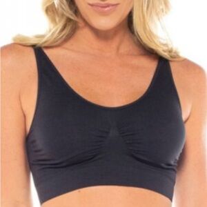 Rhonda Shear Black Seamless Comfort Bra